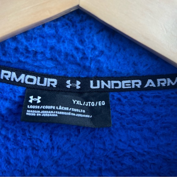 UNDER ARMOUR youth XL blue fleece jacket - Picture 6 of 6